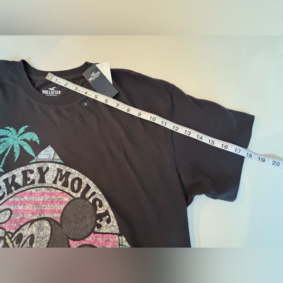 Hollister California Mickey Mouse Surf Club Black Cotton T, NEW WITH TAGS, Med. - Picture 10 of 10